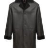 Black Genuine Shearling Fur Coat