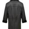 Black Genuine Shearling Fur Coat