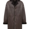 Brown Genuine Shearling Fur Coat