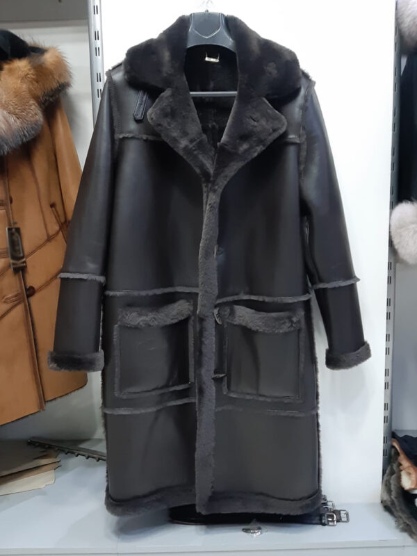 Men's Genuine Shearling Long Fur Coat