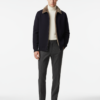 Merino Fur Lined Wool Cardigan