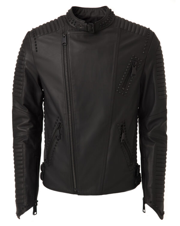 Men’s Matte Biker Leather Jacket