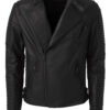20201211_THEISSLA4151 Men’s Matte Biker Leather Jacket