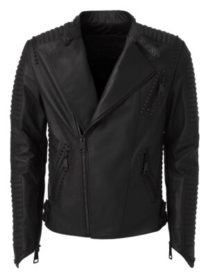 20201211_THEISSLA4151 Men’s Matte Biker Leather Jacket