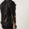 Men’s Biker Leather Jacket With Belt