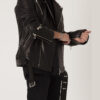 Men’s Biker Leather Jacket With Belt