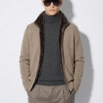 Merino Fur Lined Wool Cardigan