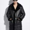 Men's Genuine Shearling Long Fur Coat
