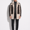 Shearling Coat with Python Trim