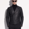 Men’s Matte Biker Leather Jacket