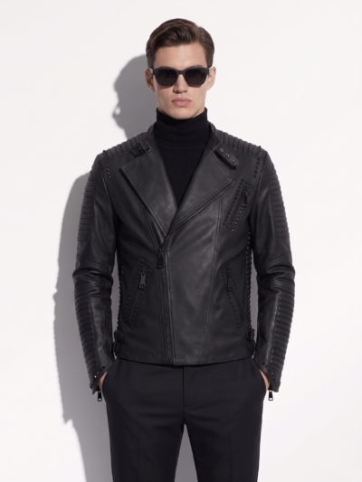 Men’s Matte Biker Leather Jacket