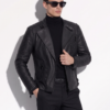Men’s Matte Biker Leather Jacket