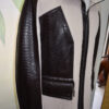 Men Fur Coat With Python Leather Trim