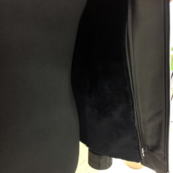 Sable Fur Collar Mouton Fur Lining Suede Jacket