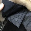 Sable Fur Collar Mouton Fur Lining Suede Jacket