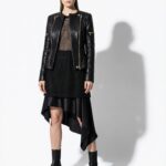 Women's Genuine Python Leather Black Snake Skin Exotic Jacket