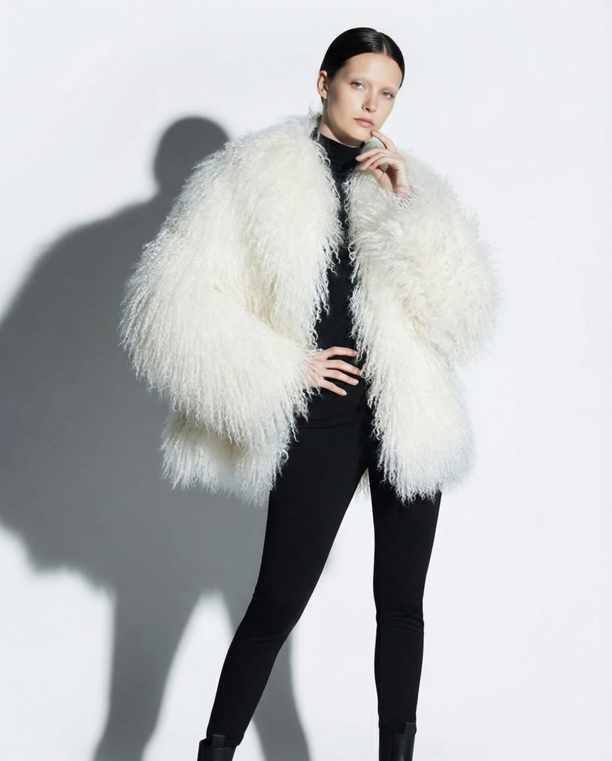 Luxurious Mongolian Lamb Fur Jacket | Curly Sheepskin Winter Coat | Shaggy Natural Tibetan Coat