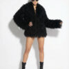 Black Luxurious Mongolian Lamb Fur Jacket | Curly Sheepskin Shaggy Natural Tibetan Winter Coat