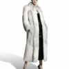 Arctic Marble Fox Fur Luxury Women's Full Length Long Coat