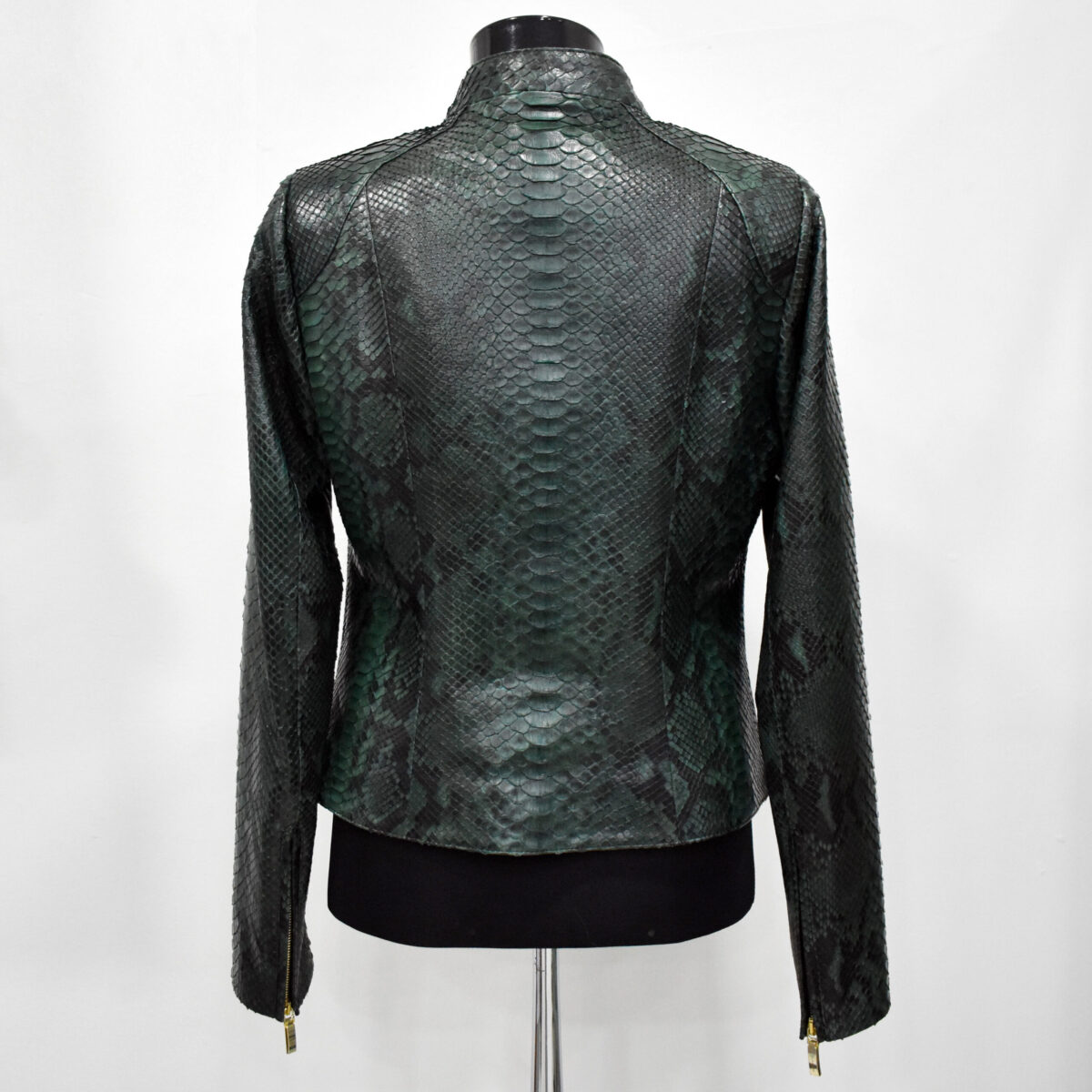 Green Python Biker Jacket