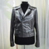 Metalic Grey Genuine Python Leather Real Exotic Snake Skin Biker Jacket
