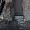 Genuine Python Leather Black Exotic Snake Skin Moto Jacket