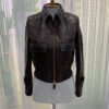 Brown Python Bomber Jacket