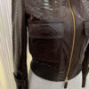 Genuine Python Leather Brown Snake Skin Exotic Bomber Jacket