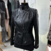 Genuine Python Leather Black Snake Skin Motorcycle Biker Jacket