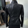 Genuine Python Leather Black Snake Skin Motorcycle Biker Jacket