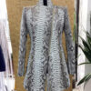 Genuine Python Leather Natural White Snake Skin Exotic Coat