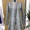 Genuine Python Leather Natural White Snake Skin Exotic Coat