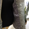 Genuine Python Leather Natural White Snake Skin Exotic Coat