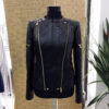 Women's Genuine Python Leather Black Snake Skin Exotic Jacket
