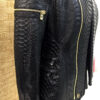 Women's Genuine Python Leather Black Snake Skin Exotic Jacket
