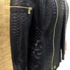 Women's Genuine Python Leather Black Snake Skin Exotic Jacket