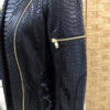 Women's Genuine Python Leather Black Snake Skin Exotic Jacket