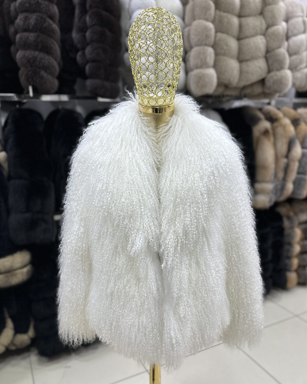 Luxurious Mongolian Lamb Fur Jacket | Curly Sheepskin Winter Coat | Shaggy Natural Tibetan Coat