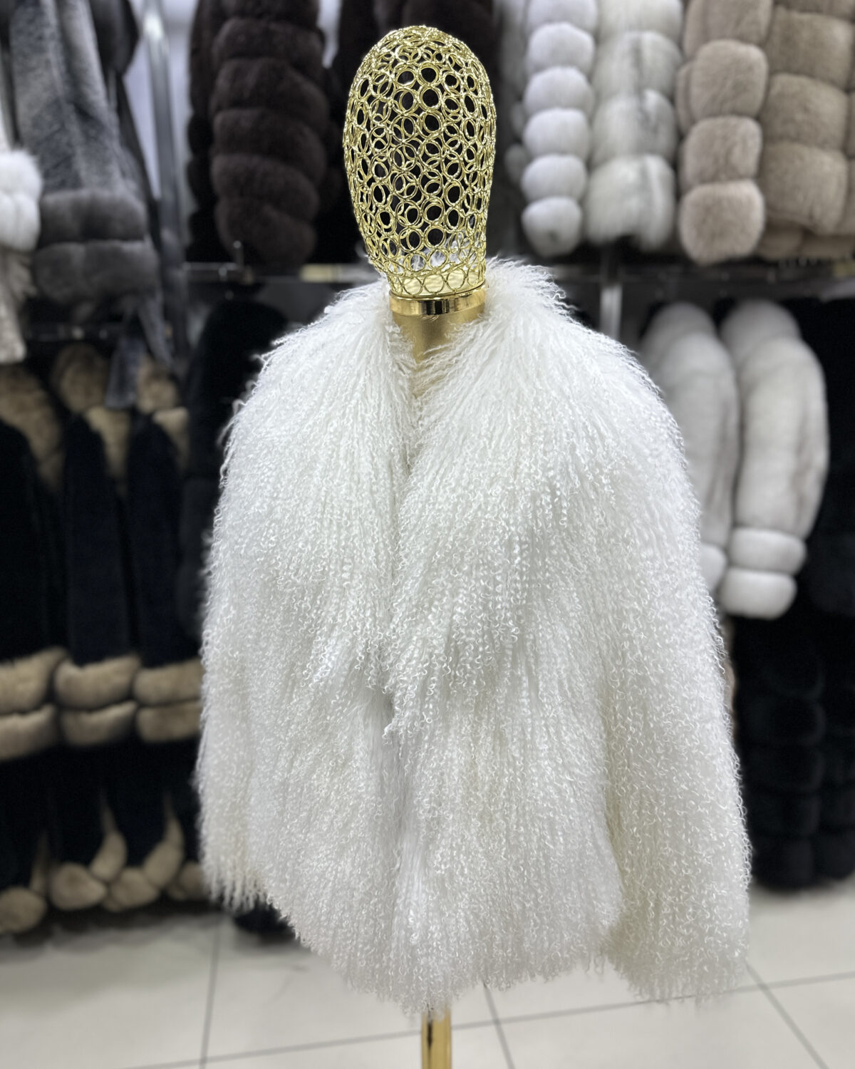 Luxurious Mongolian Lamb Fur Jacket | Curly Sheepskin Winter Coat | Shaggy Natural Tibetan Coat