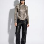 Beige Genuine Natural Python Skin Jacket - Exotic Snake Leather Luxury Coat