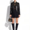 154 Black Python Biker Jacket with Satin Lining