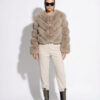 Beige Fox Fur Coat: Women's Luxury Handmade Jacket