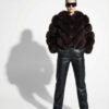 Brown Fox Fur Coat: Women's Luxury Handmade Jacket