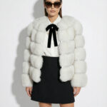 White Fox Fur Coat: Women's Luxury Handmade Jacket