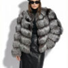 Silver Fox Fur Coat: Women's Luxury Handmade Jacket