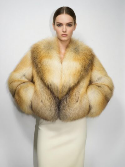 Golden Island Fox Fur Jacket