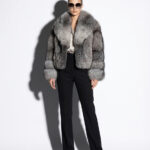 Grey Frost Fox Fur Coat: Women's Luxury Jacket