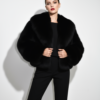 Black Fox Fur Coat: Women's Luxury Jacket