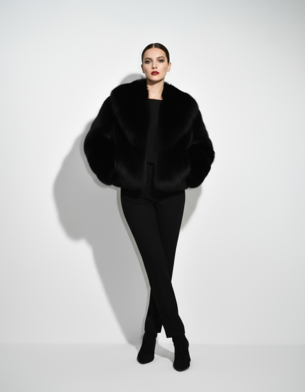 Black Fox Fur Coat: Women's Luxury Jacket