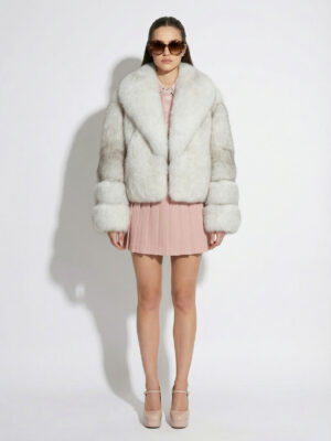 White Fox Fur Coat: Women's Luxury Jacket